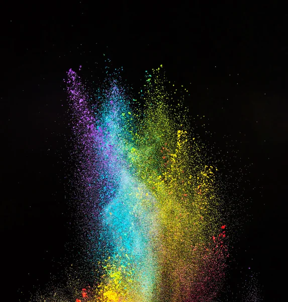 Freeze motion of colored dust explosion. — Stock Photo, Image