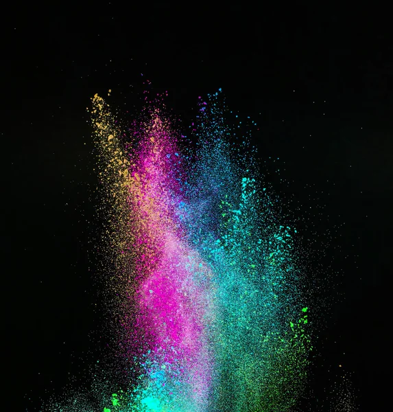 Frostbewegung der farbigen Staubexplosion. — Stockfoto