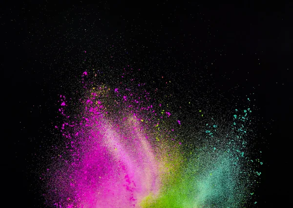 Mouvement de gel de l'explosion de poussière colorée . — Photo