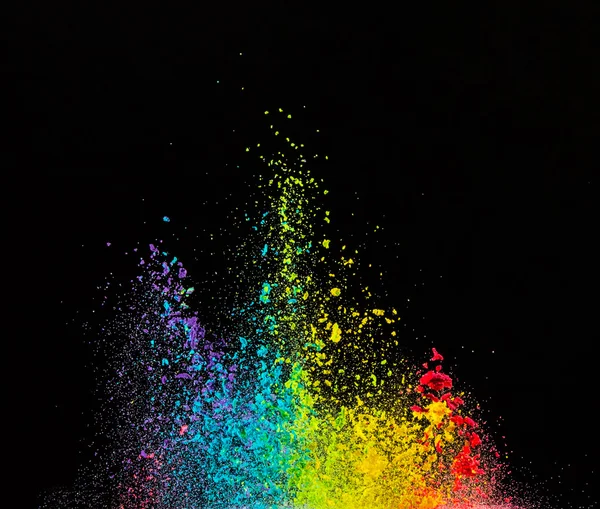 Freeze motion of colored dust explosion. — Stock Photo, Image