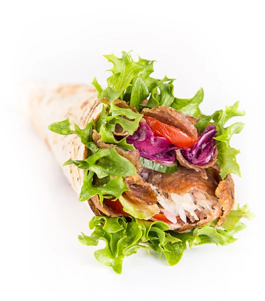 Close-up van kebab sandwich — Stockfoto