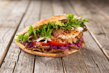 kebap sandviç yakın çekim