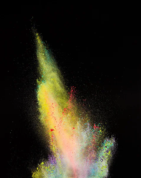 Freeze motion of colored dust explosion. — Stock Photo, Image