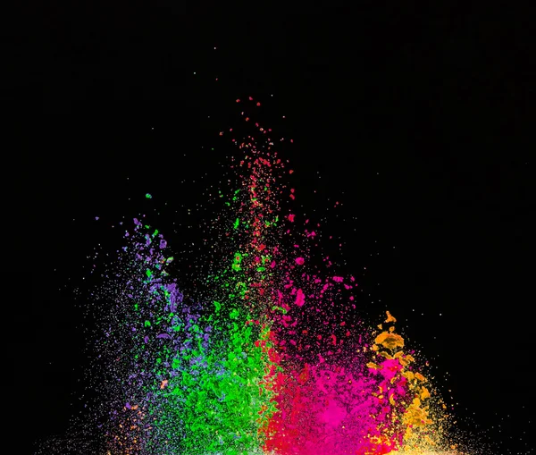 Freeze motion of colored dust explosion. — Stock Photo, Image