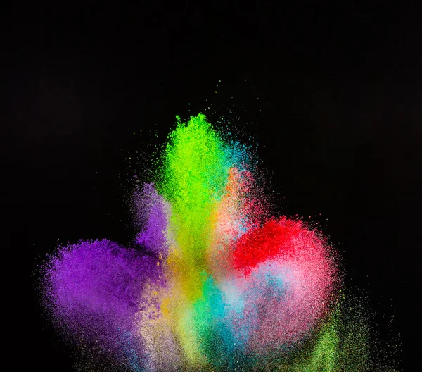 Freeze motion of colored dust explosion. — Stock Photo, Image