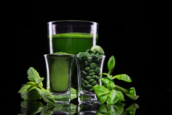 건강 한 녹색 야채 스무디 — 스톡 사진