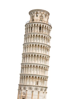 Beyaz izole Pisa Kulesi