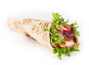 kebap sandviç yakın çekim.