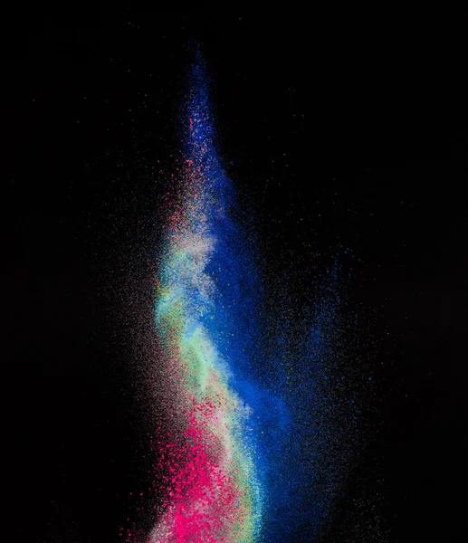 Frostbewegung der farbigen Staubexplosion. — Stockfoto