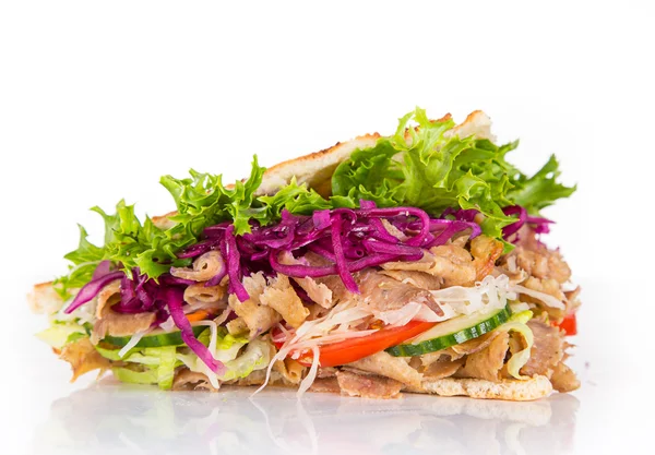 Close-up van kebab sandwich. — Stockfoto