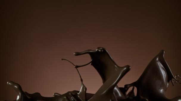 Super slow motion di cioccolata calda. — Video Stock