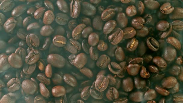 Super slow motion of coffee beans. — Stock Video