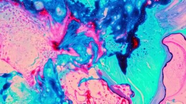 Soyut renkli sıvı arkaplan, süper yavaş çekim