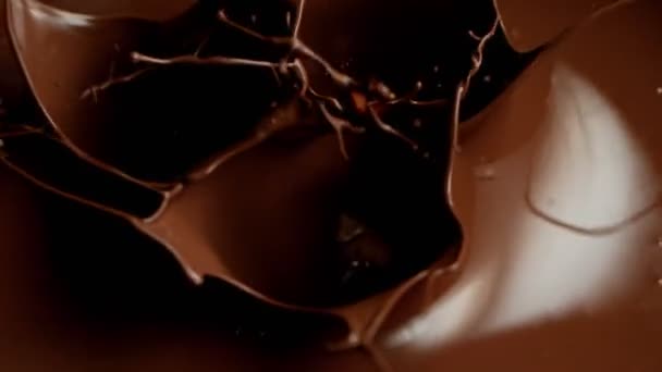热巧克力的超级慢动作. — 图库视频影像