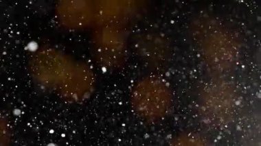 Kara Arkaplanda Kış Karları İzole Edildi.