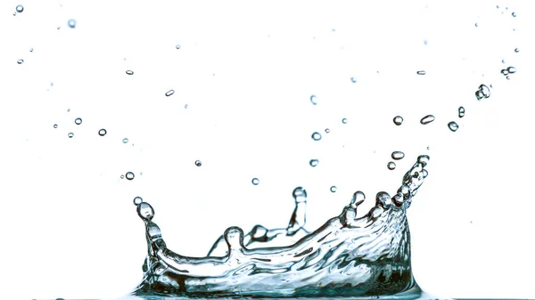 Salpicos de água isolados no fundo branco — Fotografia de Stock