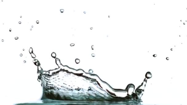 Super Slow Motion Skott av vatten stänk på 1000 fps — Stockvideo