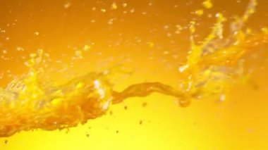 Süper Yavaş Çekim Portakal Suyu Sıçratması