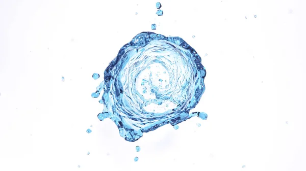 渦巻き渦の形で水のスプラッシュ — ストック写真