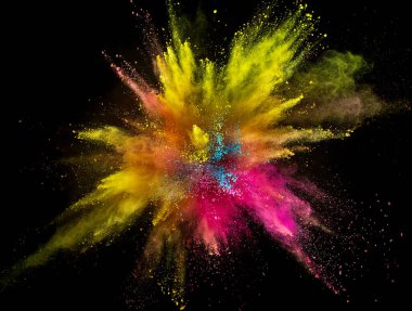 Fırlatılmış renkli toz