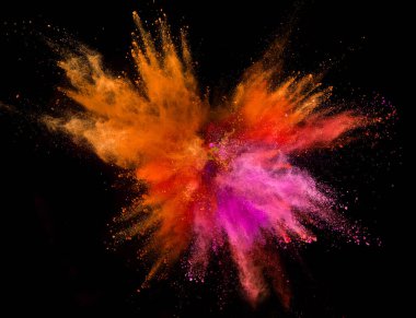 Fırlatılmış renkli toz