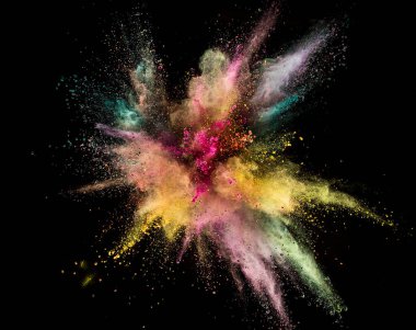 Fırlatılmış renkli toz