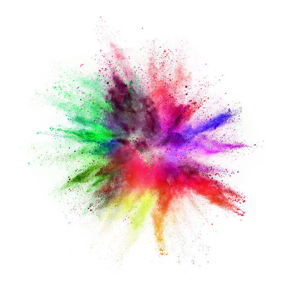 Запущенный красочный порошок