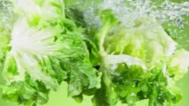 Uçan Taze Marul 'un Süper Yavaş Çekimi.