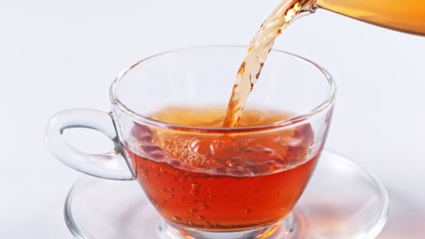 Super Slow Motion Shot of Pouring Tea at 1000 — Stock Video