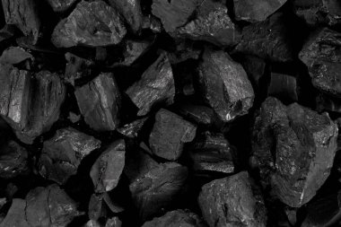 Siyah kömür dokusu arkaplanı, yakın plan.