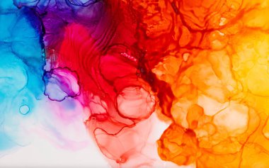 El boyaması alkol tablosu, parlak soyut resim..