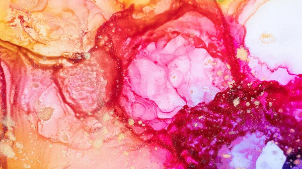 Arte pintado a mano de la tinta del alcohol, pintura abstracta brillante. — Foto de Stock