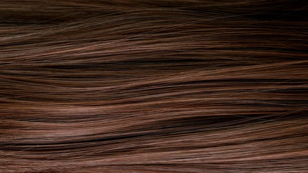 Schöne gesunde lange glatt fließende braune Haare. — Stockfoto