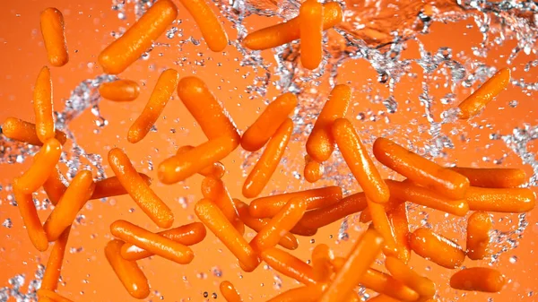 Φρέσκα καρότα στον αέρα. — Φωτογραφία Αρχείου