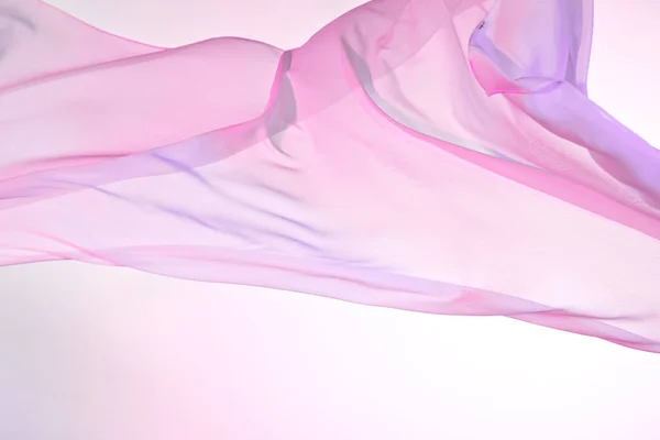 Pano transparente colorido elegante liso separado no fundo branco. — Fotografia de Stock