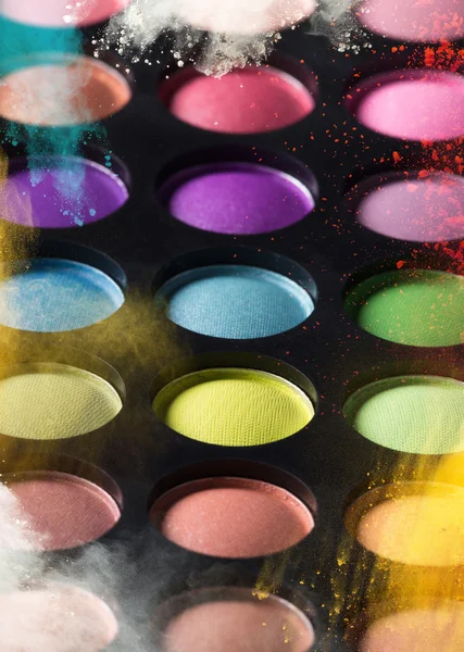 Multicolored eye shadows — Stock Photo, Image