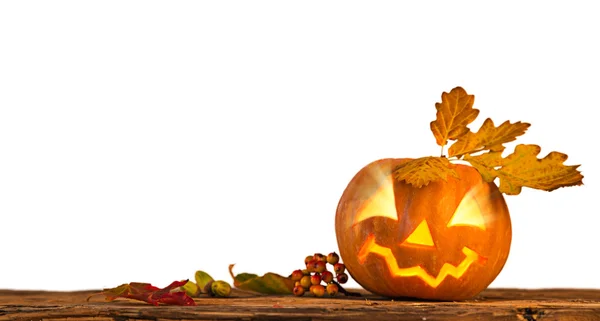 Skrämmande jack o lantern halloween bakgrund — Stockfoto