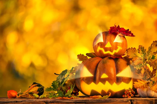 Scary jack o lantern halloween background — Stock Photo, Image