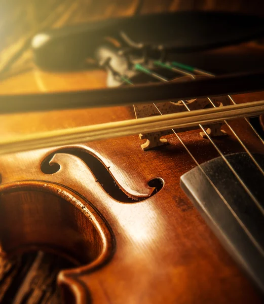 复古风格的小提琴 — 图库照片