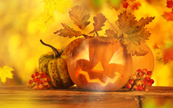 Eng jack o lantern halloween achtergrond — Stockfoto