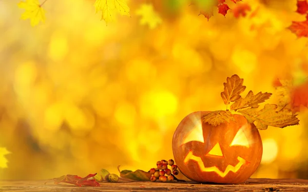 Straszny jack o lantern halloween tło — Zdjęcie stockowe