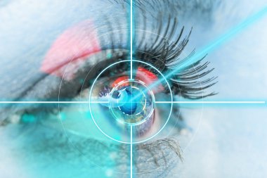 Bir dişinin gözünü kapat.