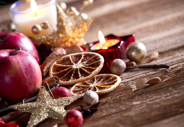 Tradition Weihnachten Dekoration Hintergrund — Stockfoto