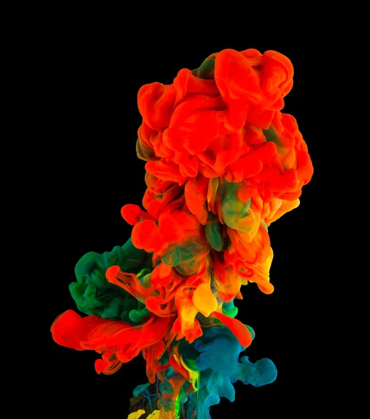 Inchiostro colorato in acqua — Foto Stock