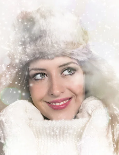 Junge Frau Winter Portrait — Stockfoto