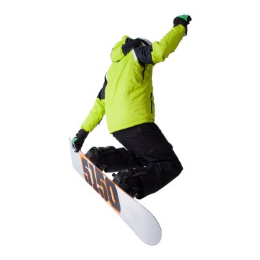snowboard izole atlama