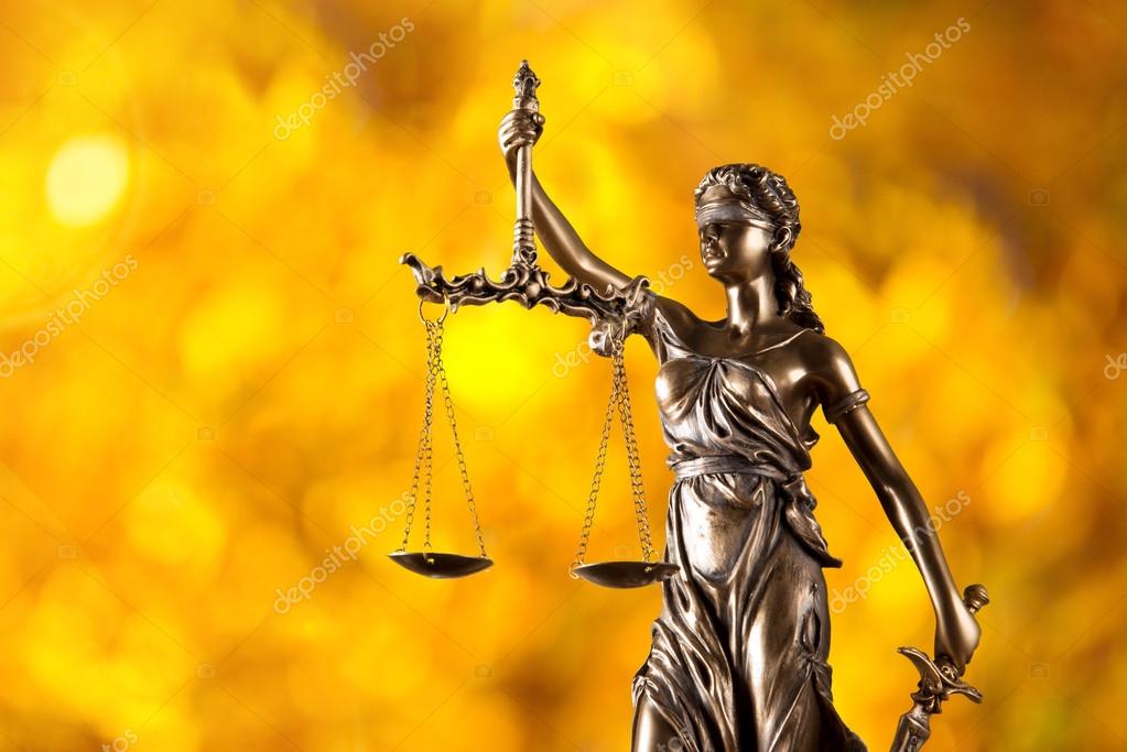 Themis in spotlight, law concept. — Stock Photo © Kesu01 57071271