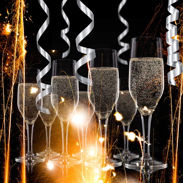 Champagne glasses — Stock Photo, Image