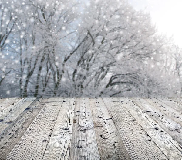 Sfondo invernale con neve caduta — Foto Stock