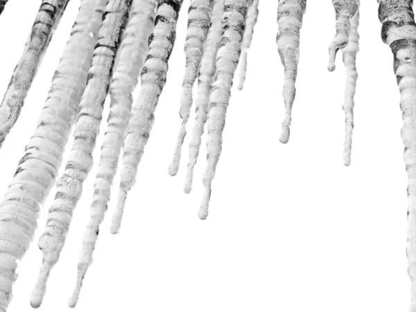 Smeltende ijspegels — Stockfoto